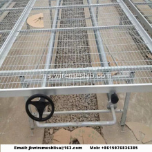 Galvanized Wire Mesh Greenhouse Rolling Benches